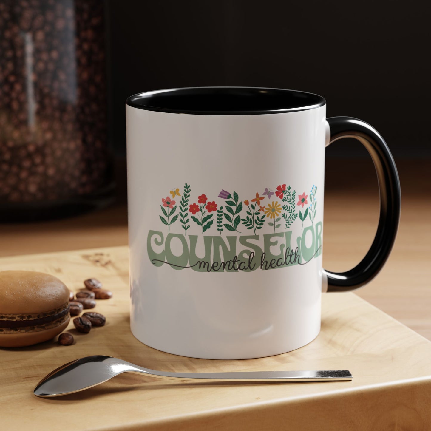 Floral Mental Health Counselor Mug (11oz)