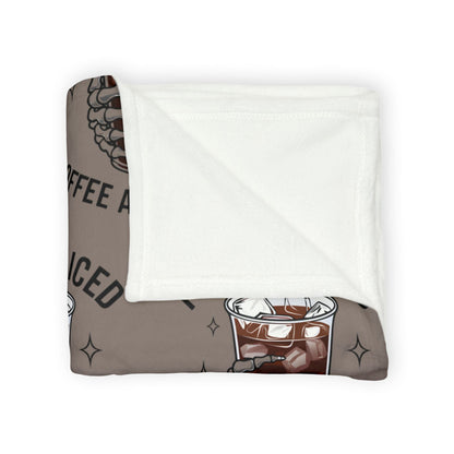 Fueled by Iced Coffee and Anxiety Blanket Printify