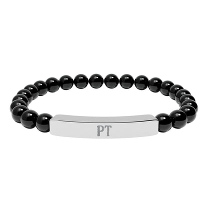PT Natural Stone Engraved Bar Bracelet