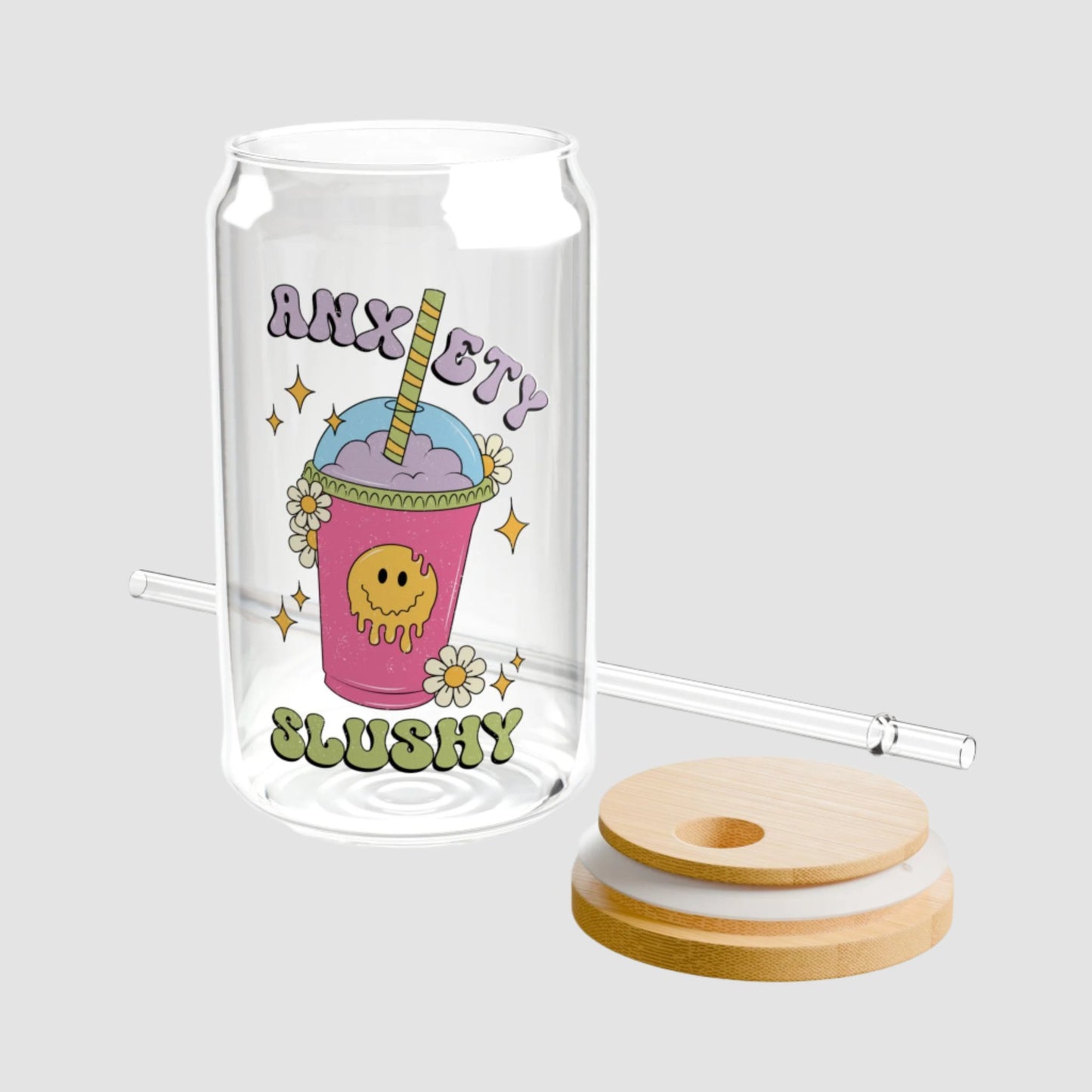 Anxiety Slushy Sipper Glass (16oz)