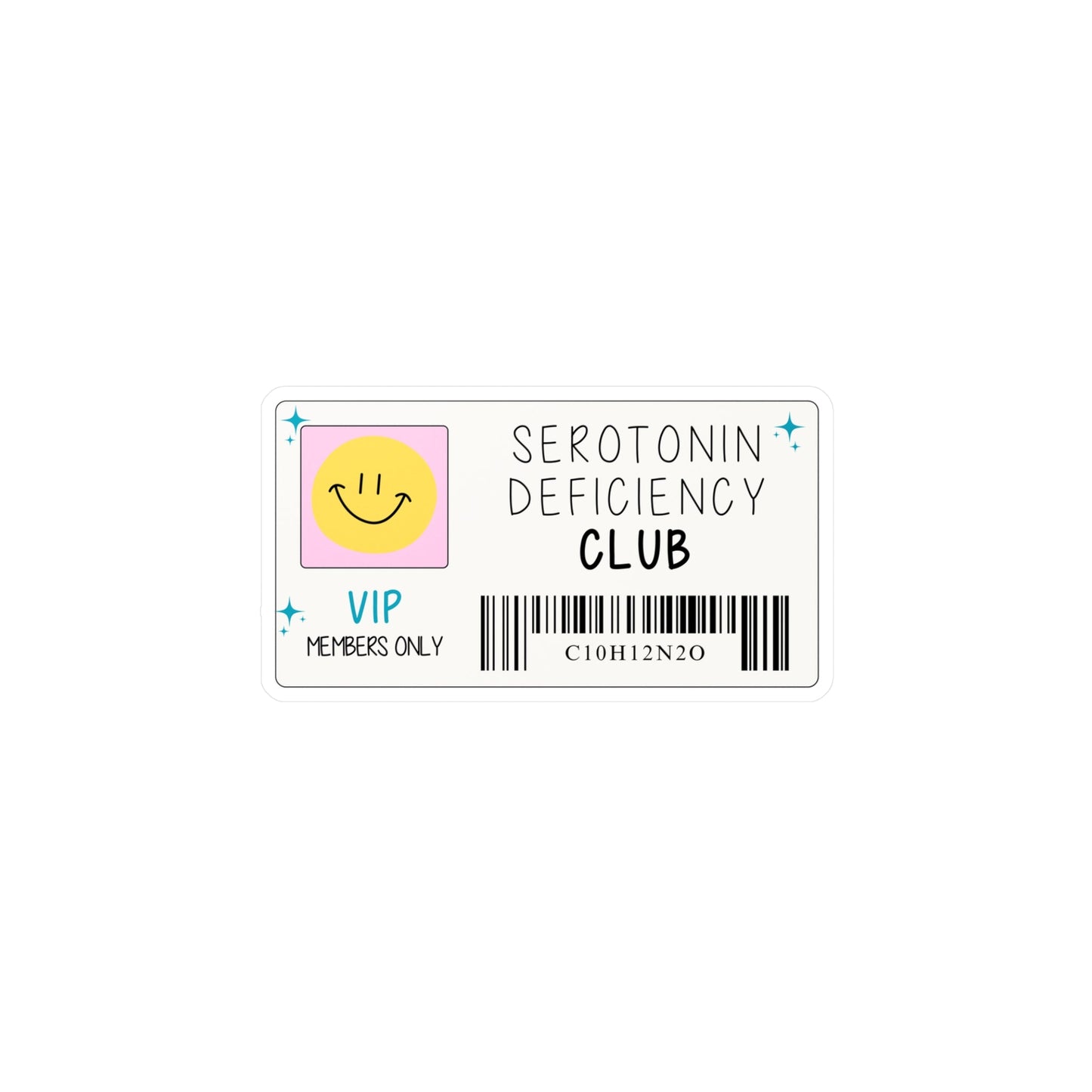 Serotonin Deficiency Club Vinyl Decal Printify