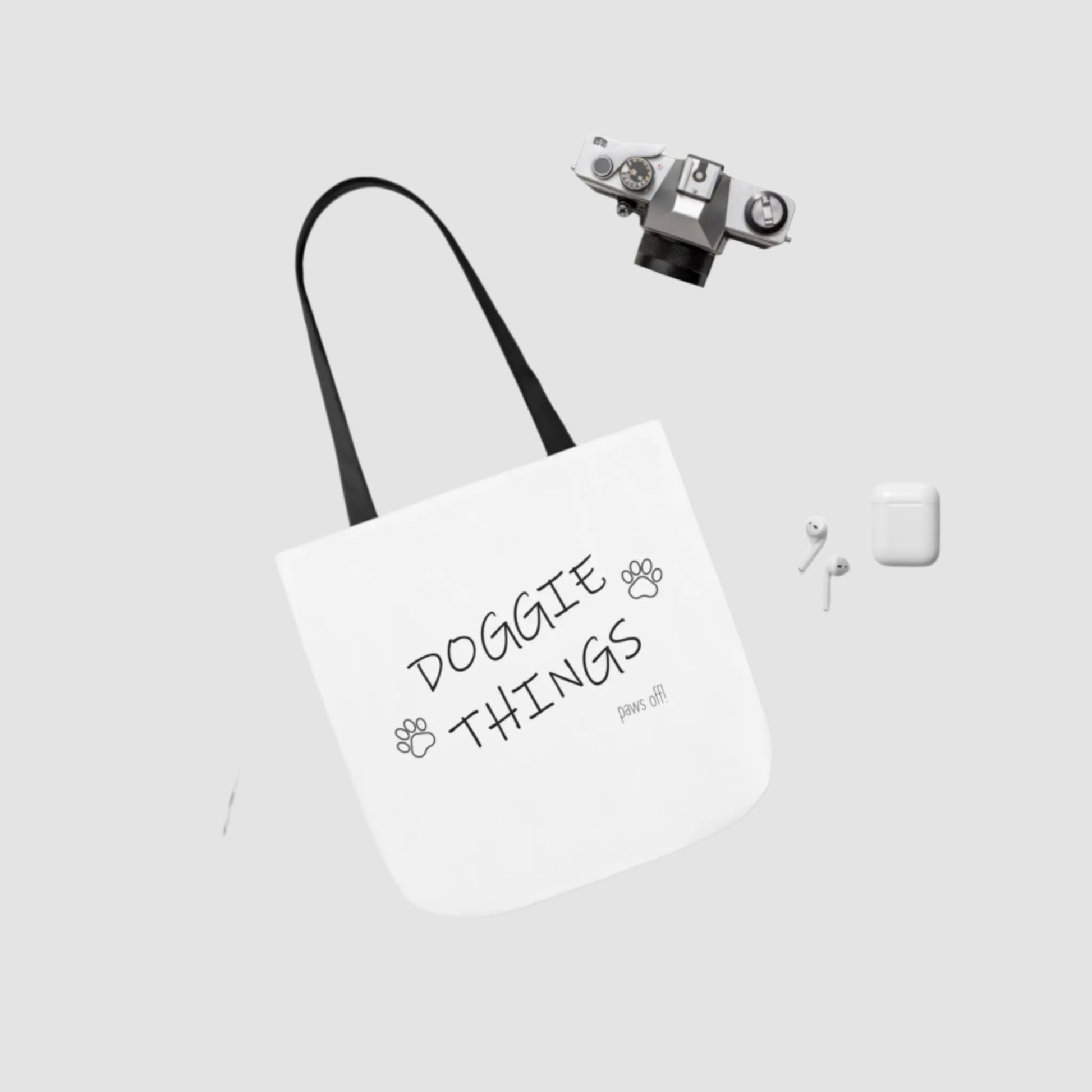 Doggie Things Canvas Tote Bag Printify