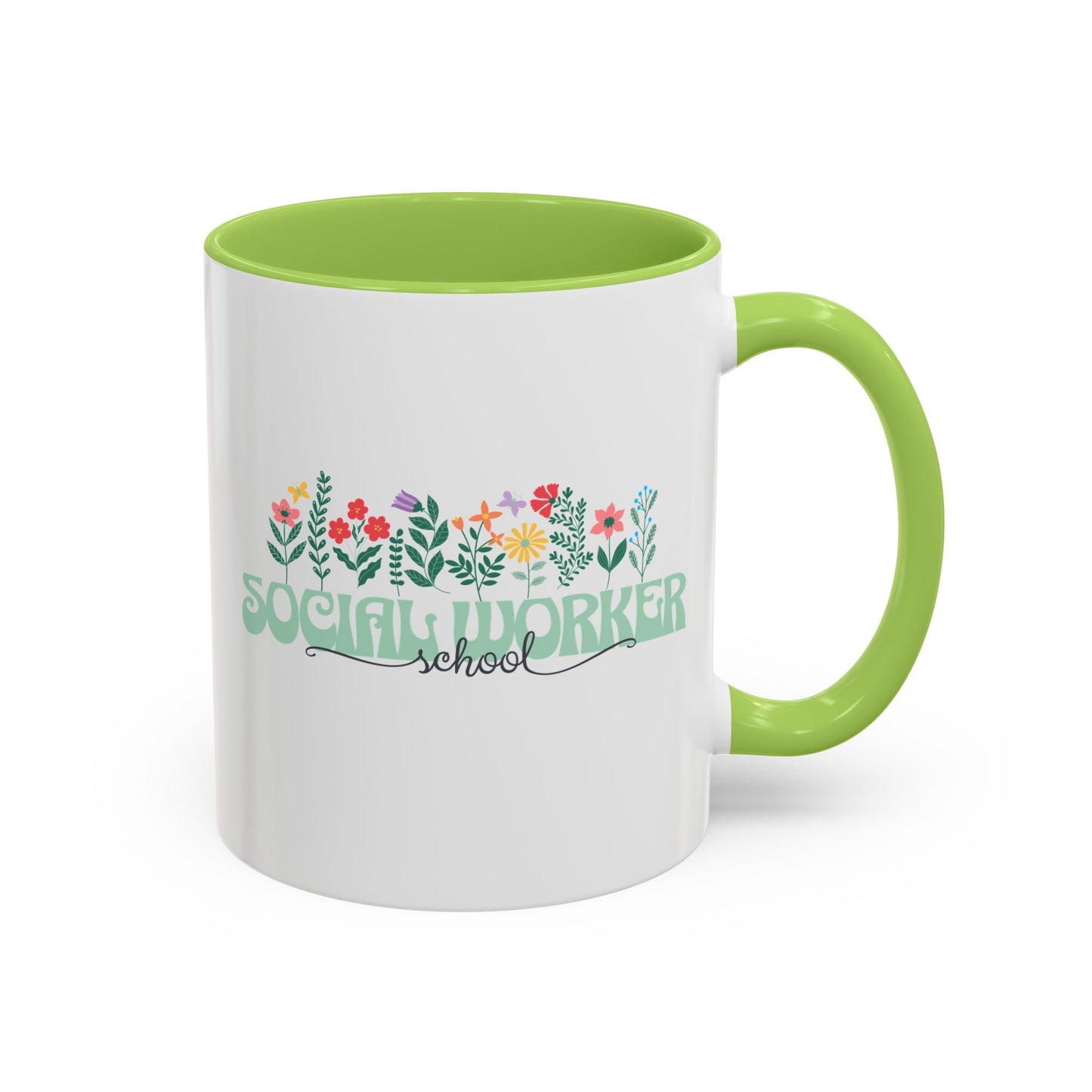 Floral School Social Worker Mug (11oz)