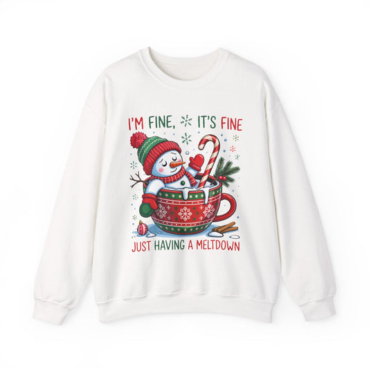 I'm Fine, It's Fine, Just Having a Meltdown Crewneck Printify