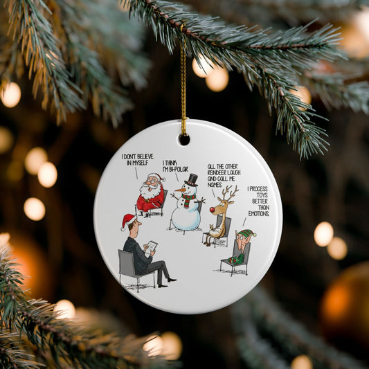 Christmas Group Therapy Ornament Printify