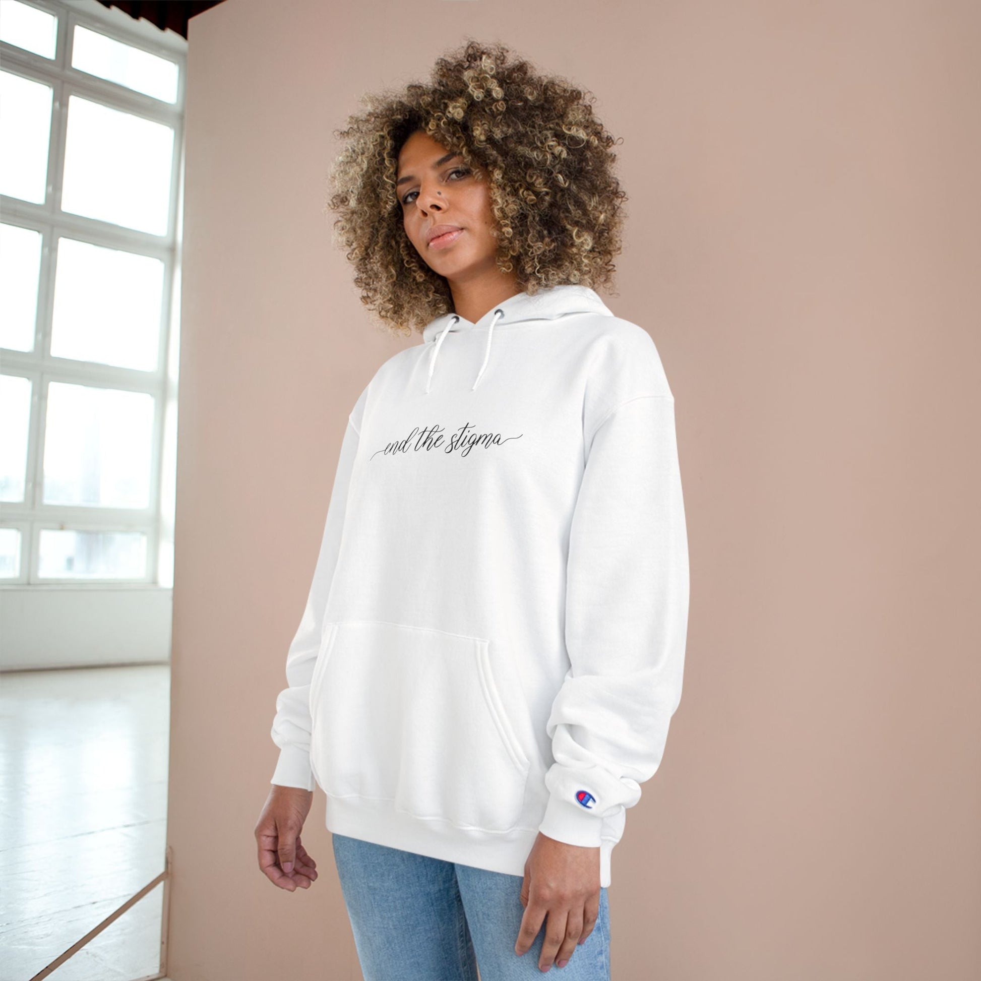 End the Stigma Champion Hoodie Printify