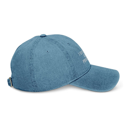 I Identify as a Problem Denim Embroidered Hat