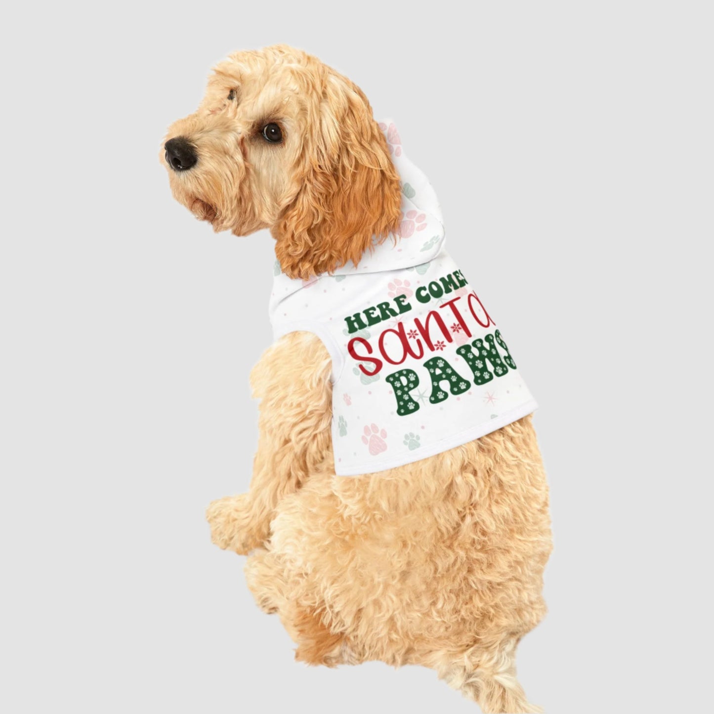 Here Comes Santa Paws Pet Hoodie