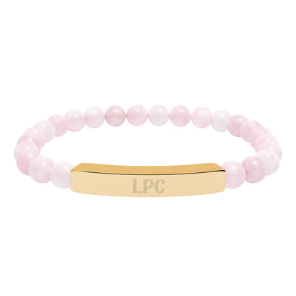 LPC Natural Stone Engraved Bar Bracelet