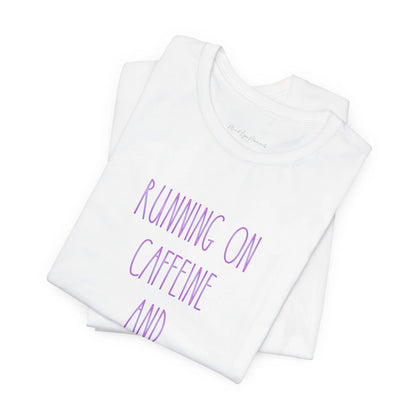 Running On Caffeine And Sertraline Unisex Bella+Canvas Tee - MindLyssMoments LLC