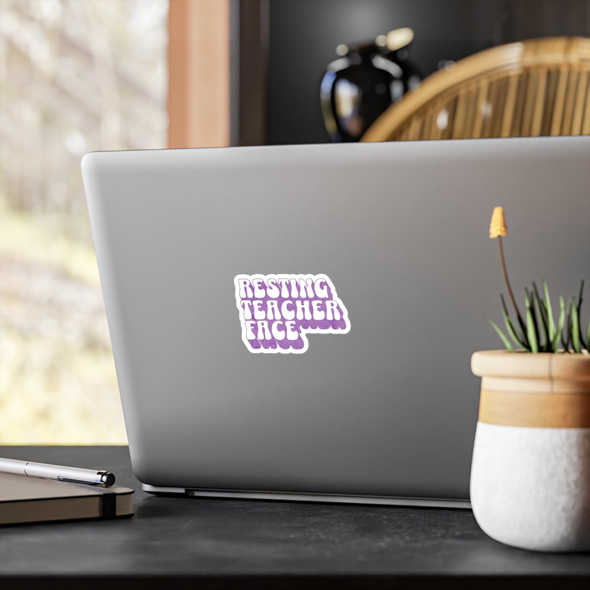 Resting Teacher Face Vinyl Decal Printify