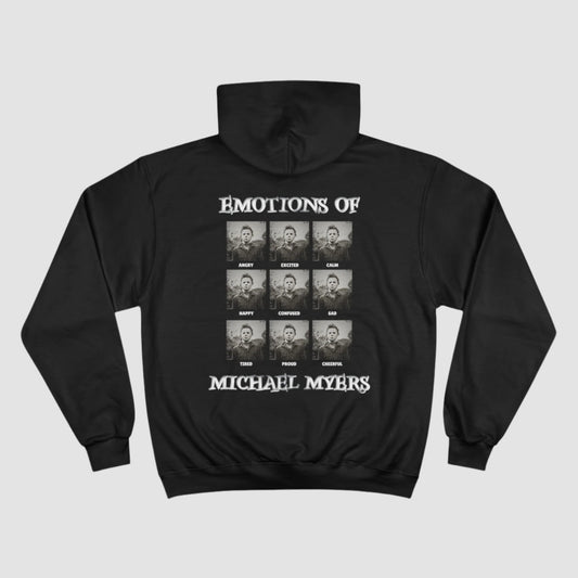 Emotions of Michael Myers Champion Hoodie Printify