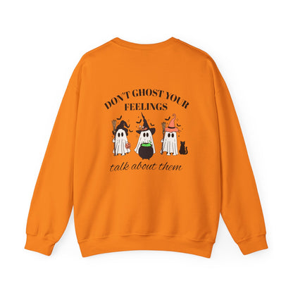 Don't Ghost Your Feelings, Talk About Them Crewneck Printify