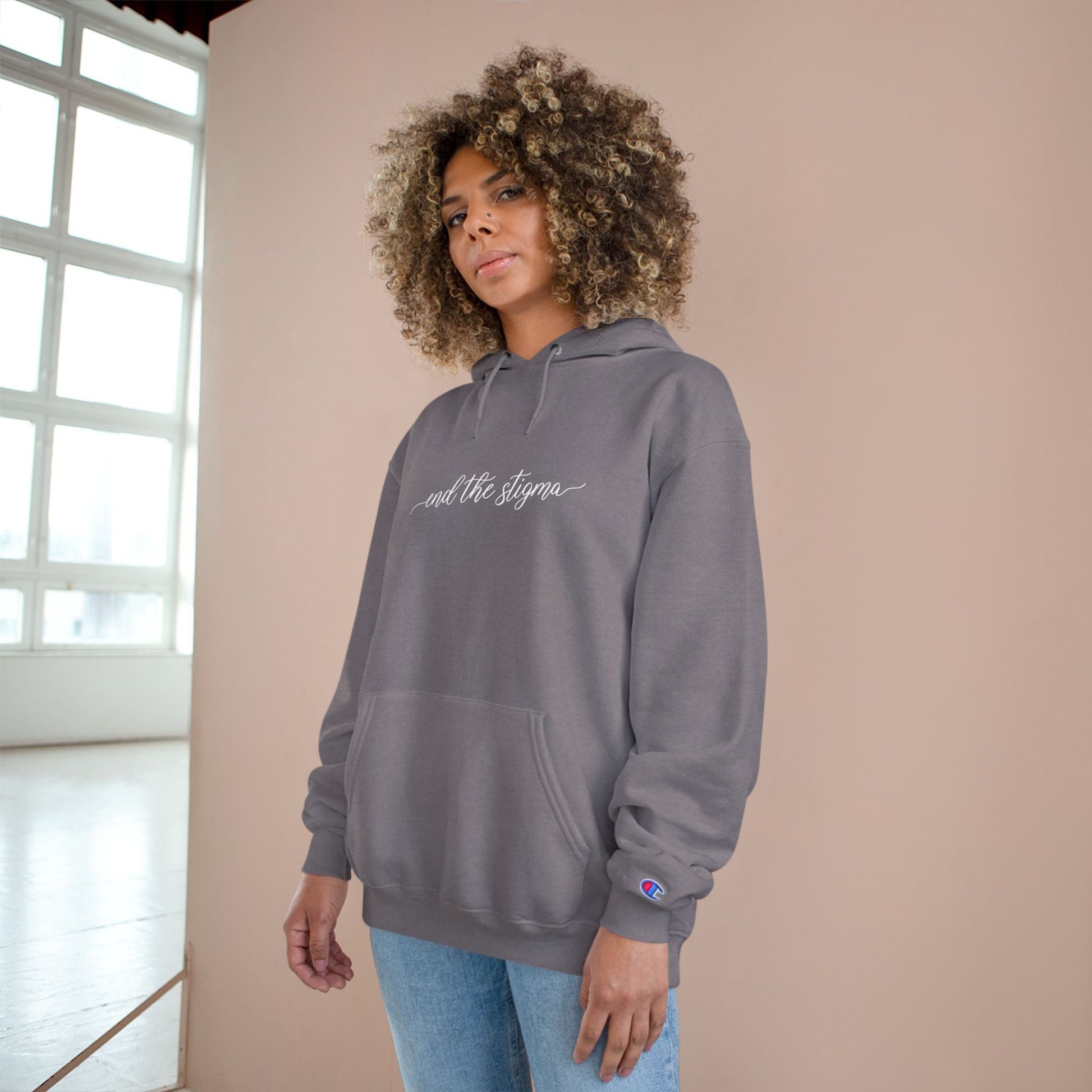 End the Stigma Champion Hoodie Printify
