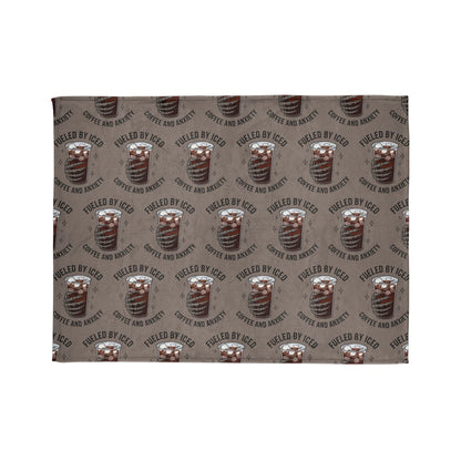Fueled by Iced Coffee and Anxiety Blanket Printify