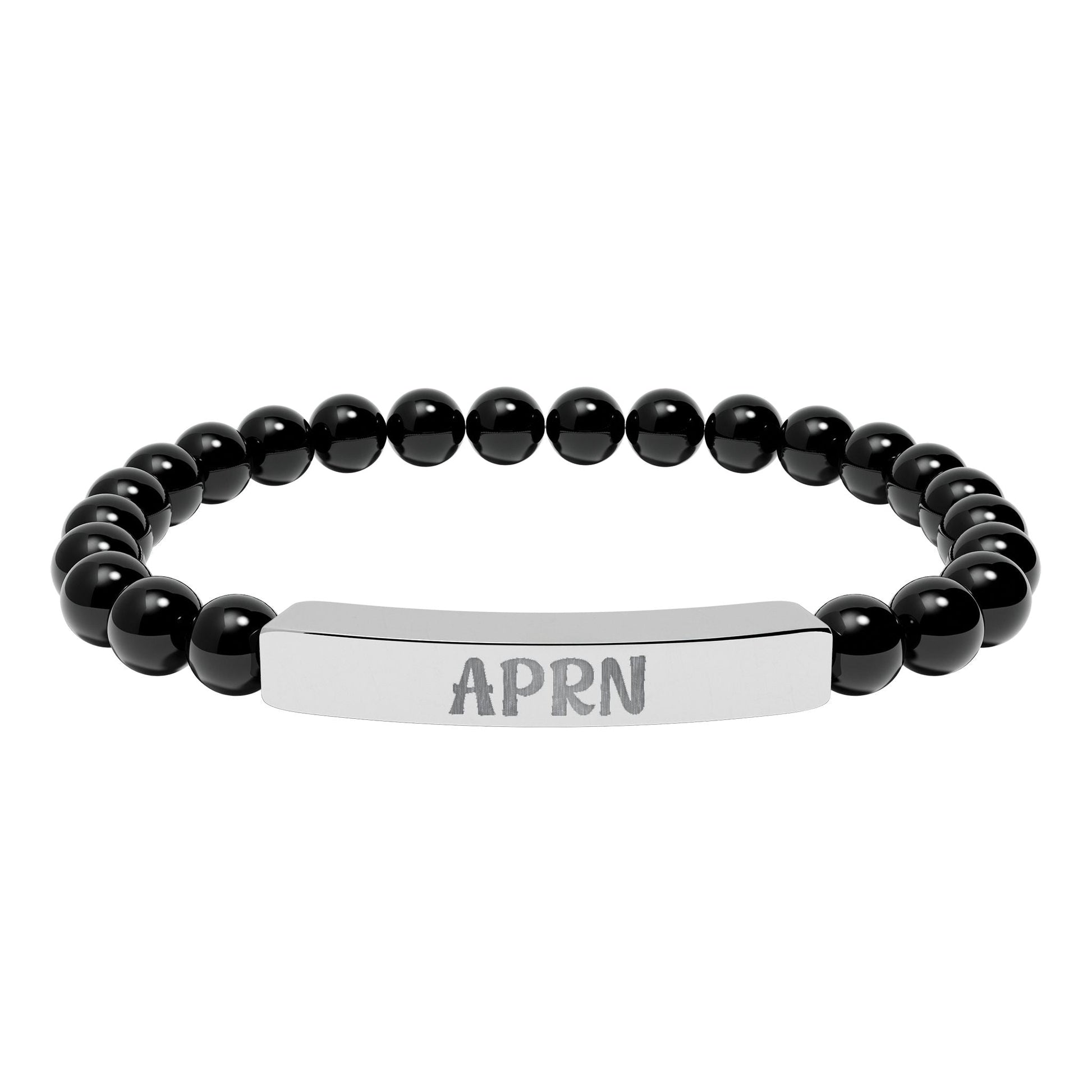 APRN Natural Stone Engraved Bar Bracelet Printify