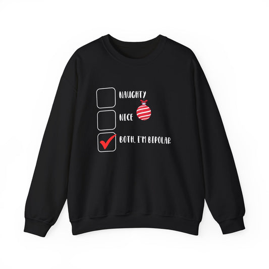 Naughty, Nice, Bipolar Crewneck Printify