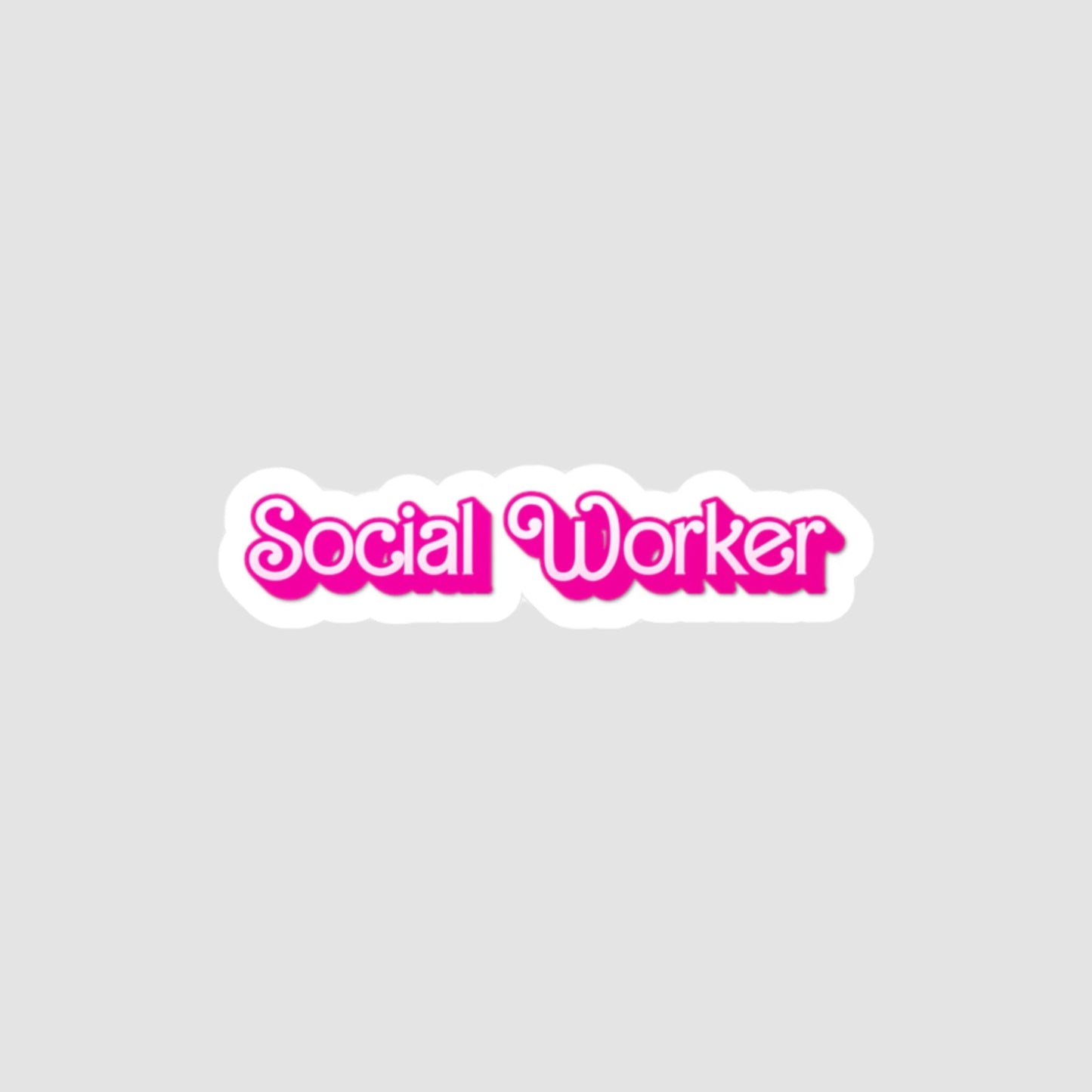 Social Worker Vinyl Decal Printify