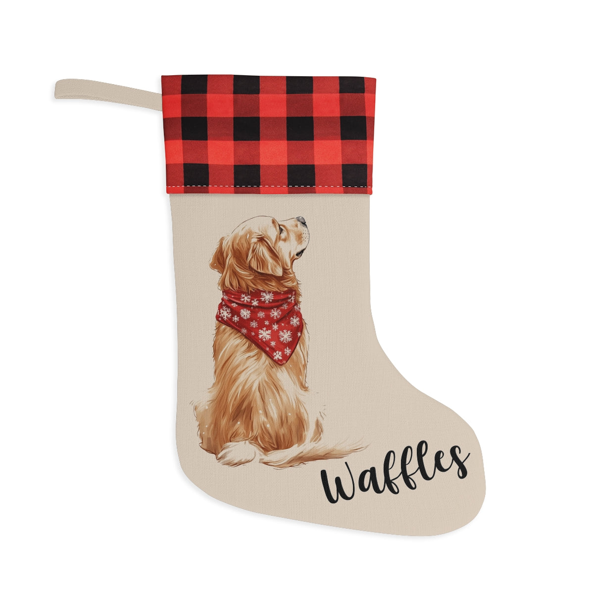 Golden Retriever Christmas Stocking - Personalization Available!