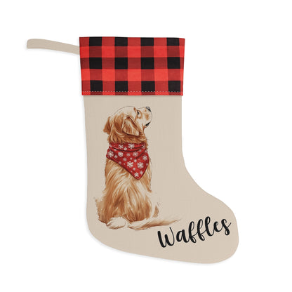 Golden Retriever Christmas Stocking - Personalization Available!