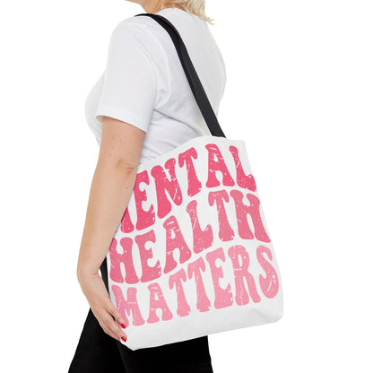 Pink Mental Health Matters Tote Printify