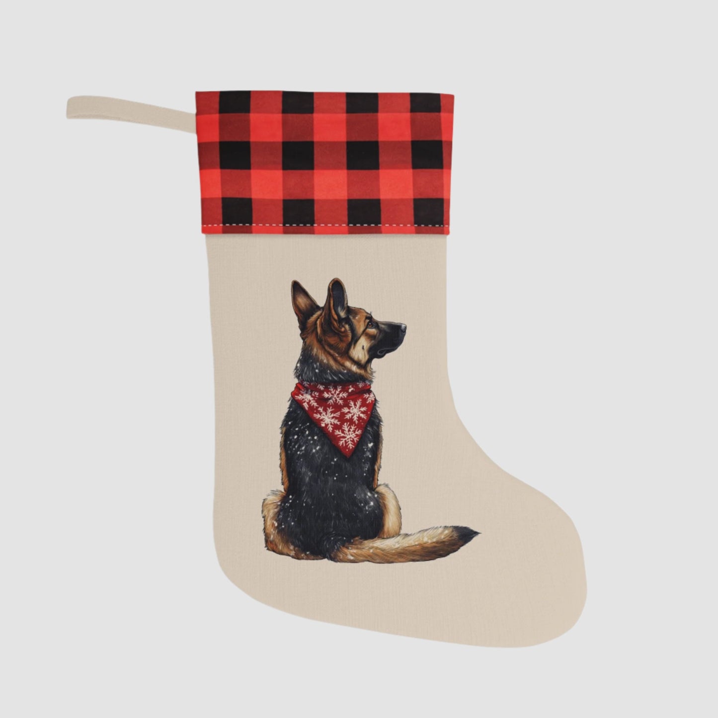 German Shepherd Christmas Stocking - Personalization Available!