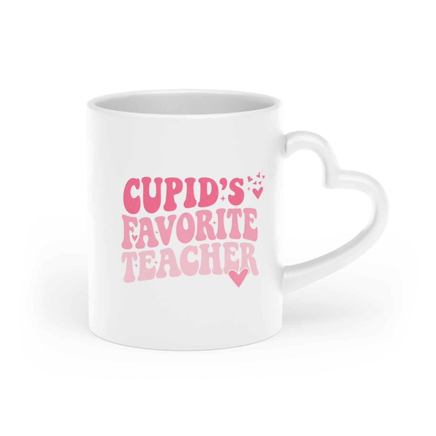 Cupid's Favorite Teacher Heart Mug (11oz)