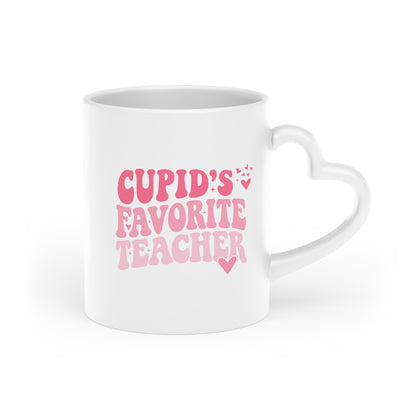 Cupid's Favorite Teacher Heart Mug (11oz)