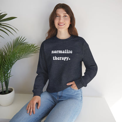Normalize Therapy Crewneck Printify