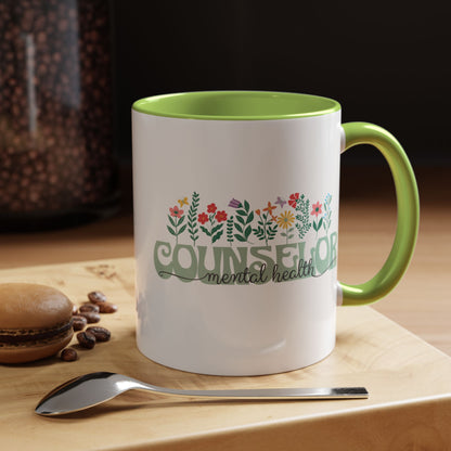 Floral Mental Health Counselor Mug (11oz)