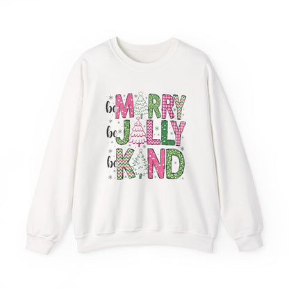 Be Merry, Be Jolly, Be Kind Crewneck Printify