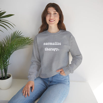 Normalize Therapy Crewneck Printify