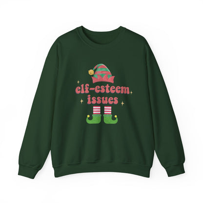 Elf-Esteem Issues Crewneck Printify