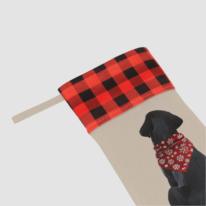 Black Lab Christmas Stocking - Personalization Available! - MindLyssMoments LLC