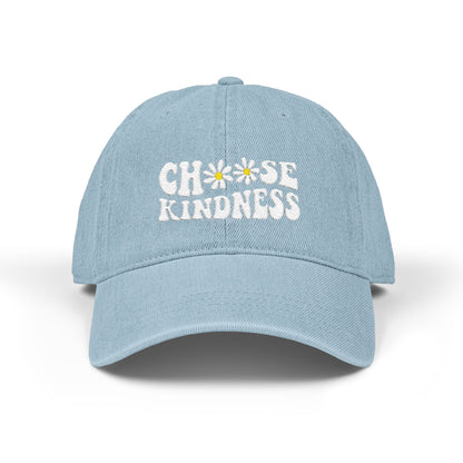 Choose Kindness Embroidered Denim Hat