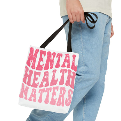 Pink Mental Health Matters Tote Printify