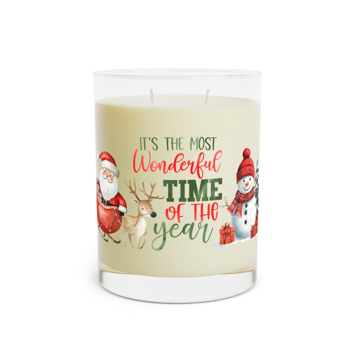 The Most Wonderful Time of The Year Candle Printify