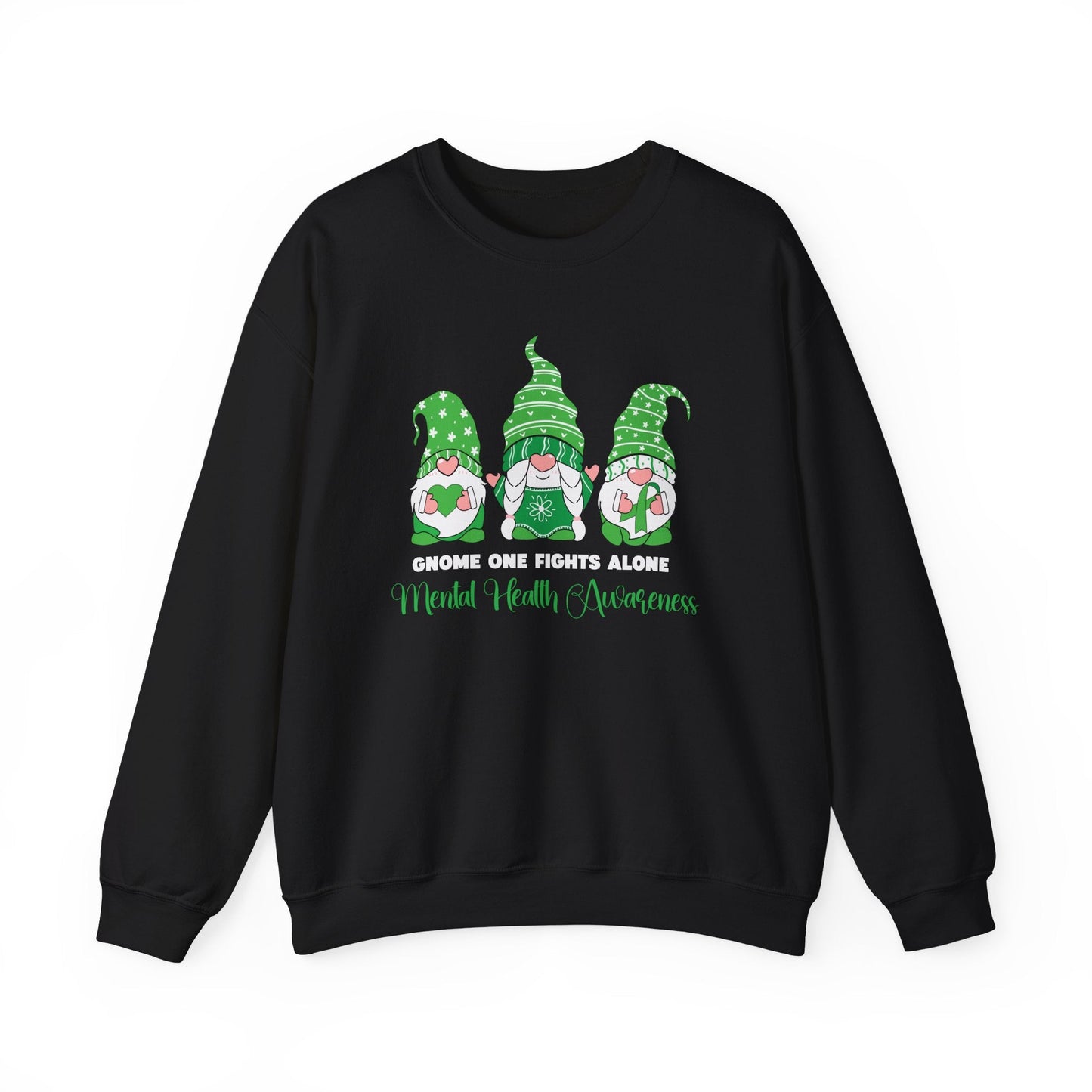 Gnome One Fights Alone Crewneck Printify