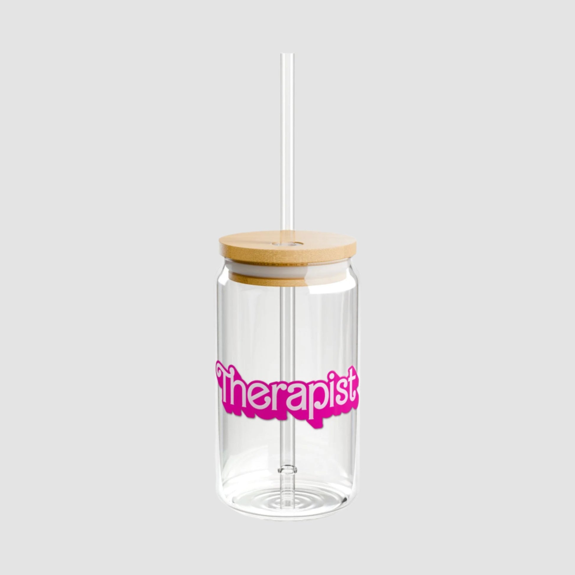 Therapist Sipper Glass (16oz) Printify