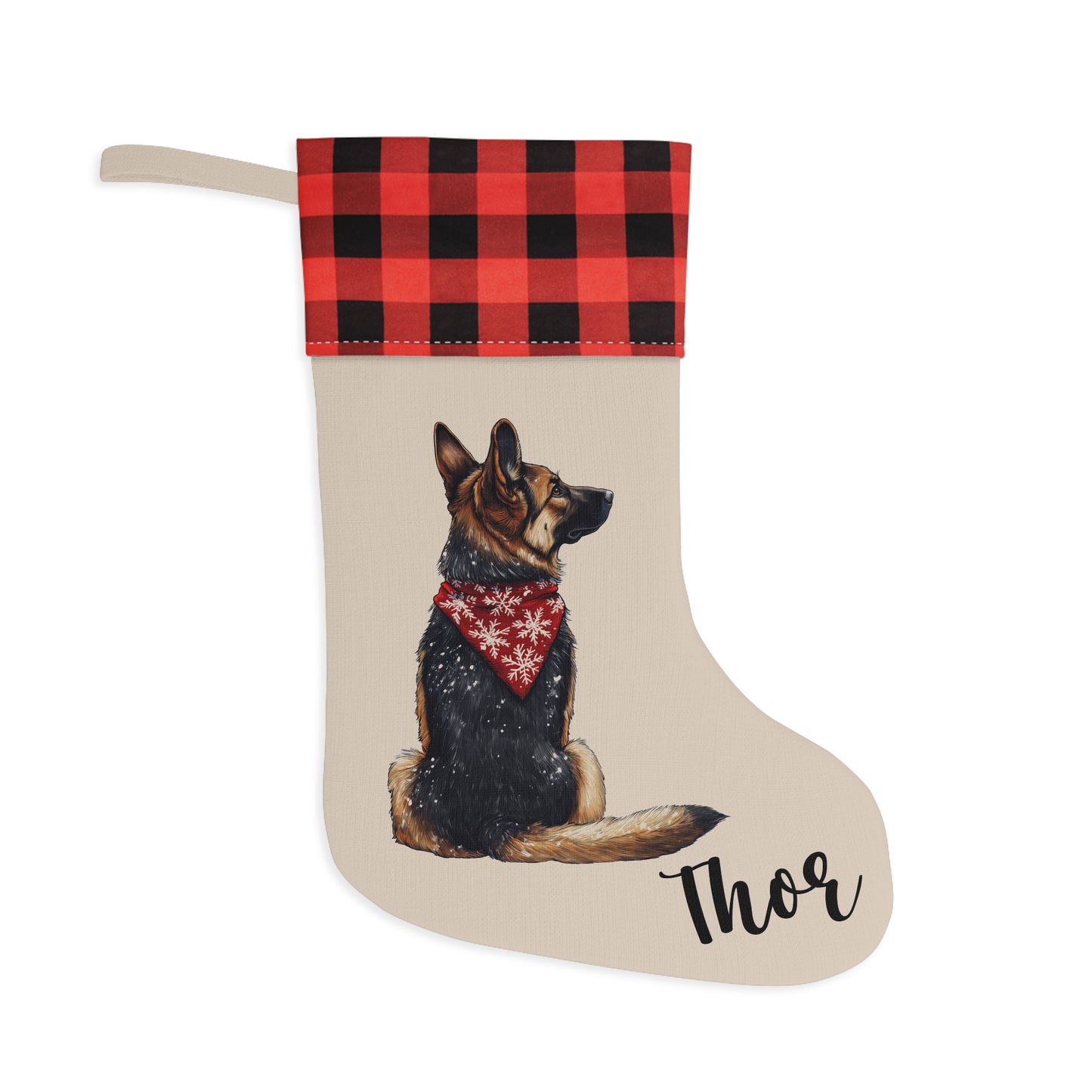 German Shepherd Christmas Stocking - Personalization Available!