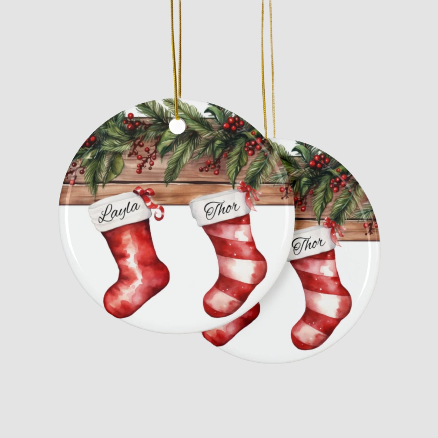 Personalized Ornament (2 Stockings)