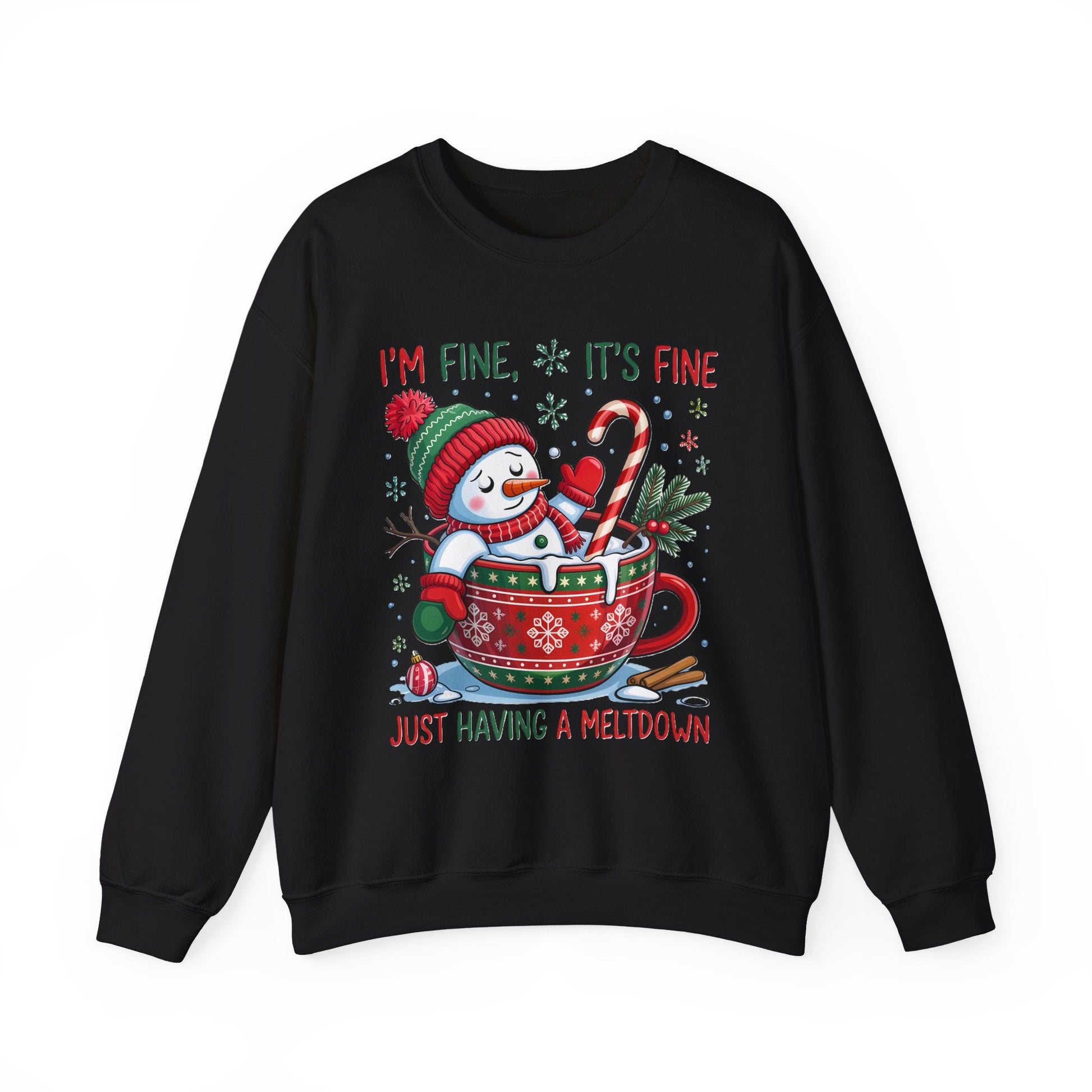 I'm Fine, It's Fine, Just Having a Meltdown Crewneck Printify