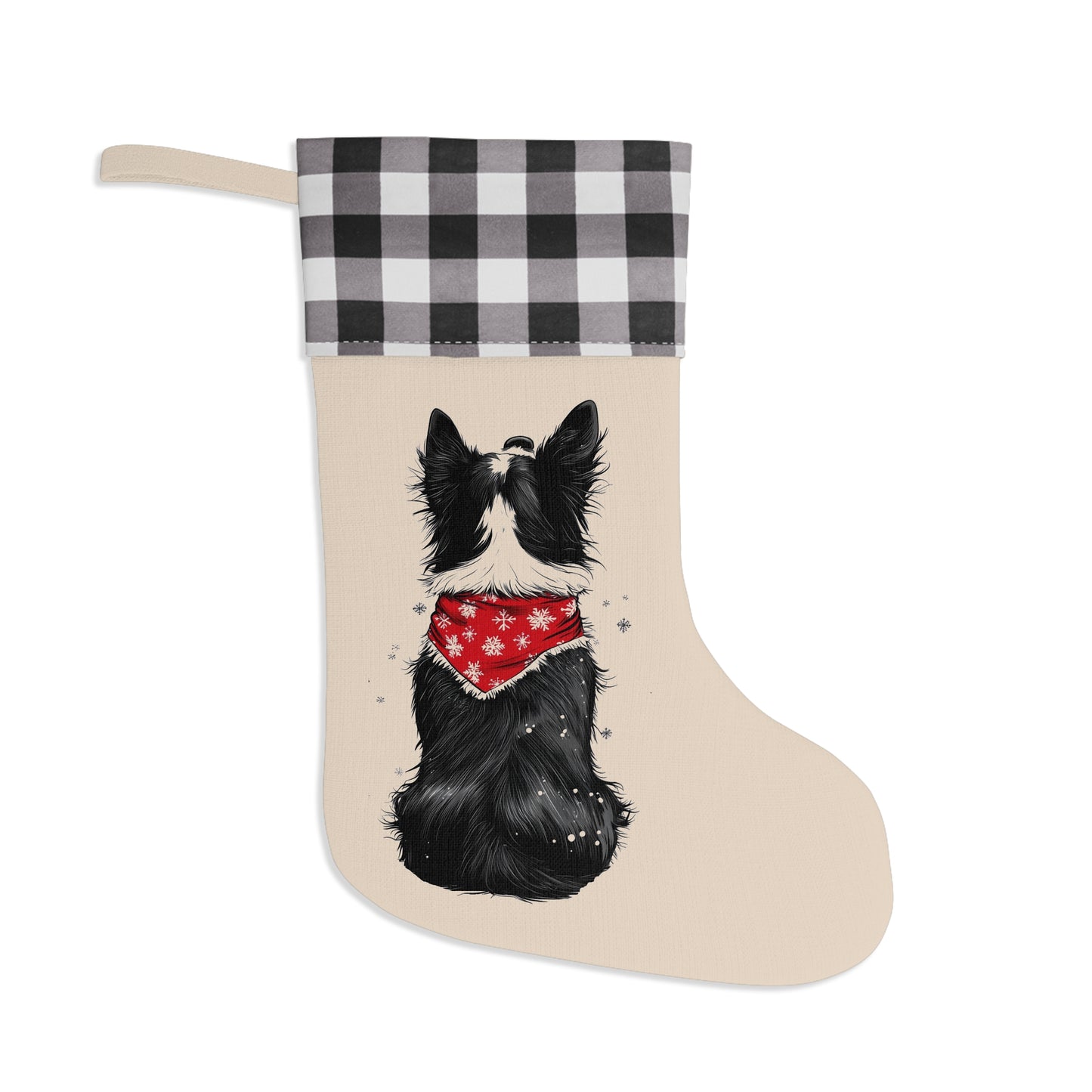 Border Collie Christmas Stocking - Personalization Available!