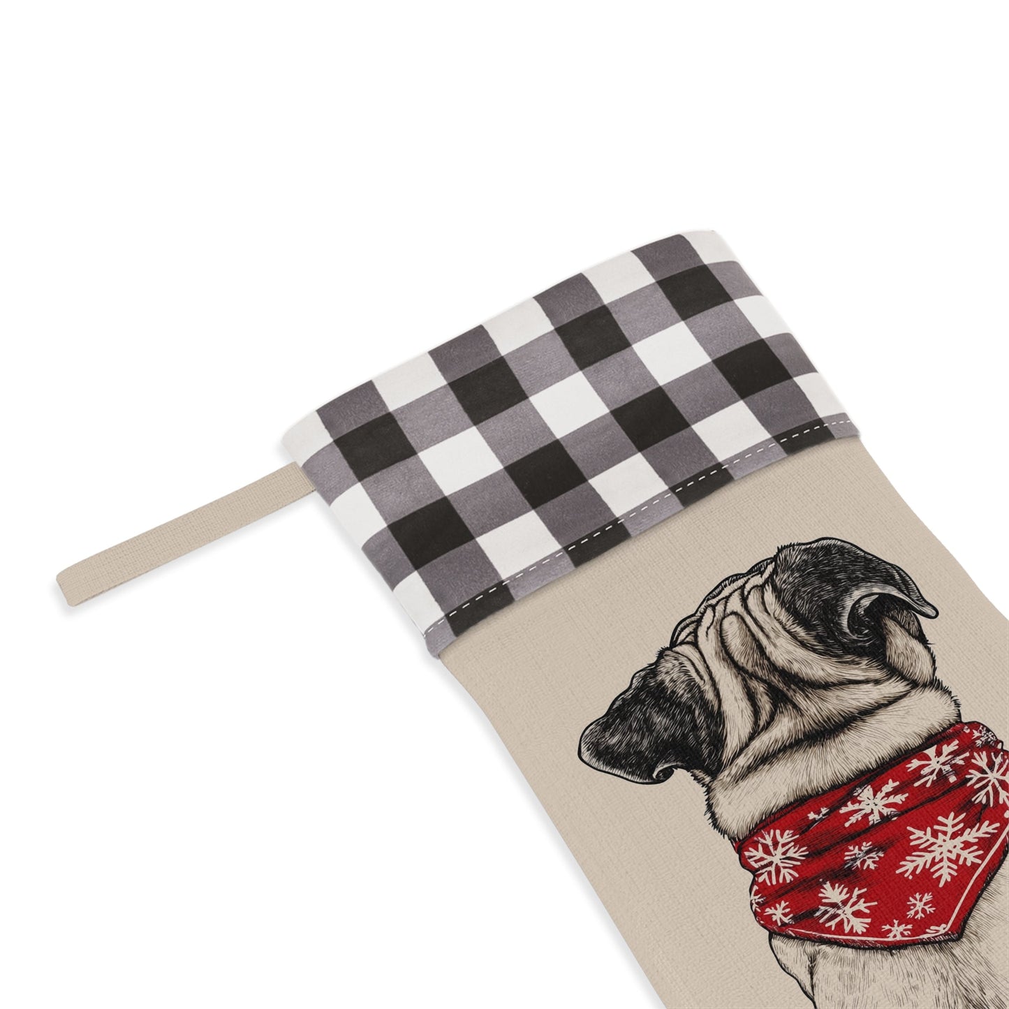 Pug Christmas Stocking - Personalization Available! Printify