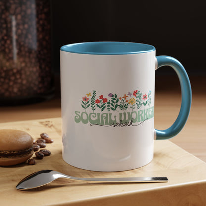 Floral School Social Worker Mug (11oz)