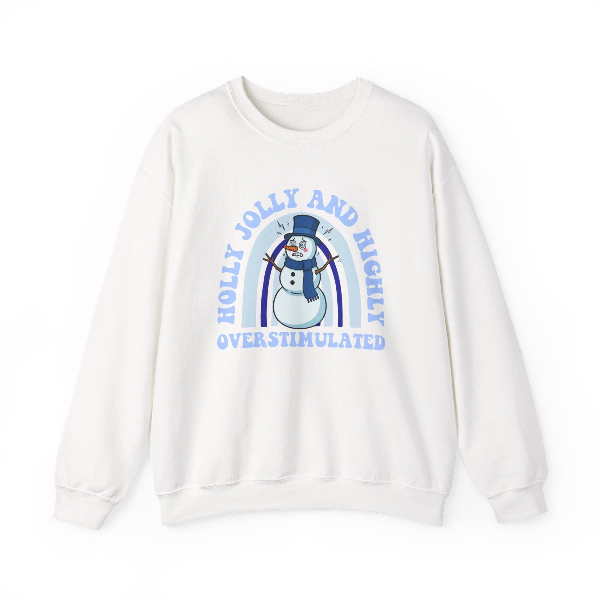 Holly Jolly and Highly Overstimulated Crewneck Printify