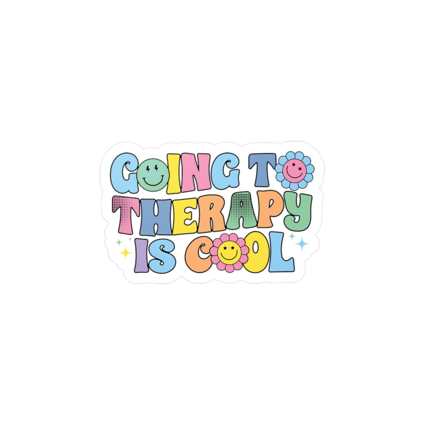 Going to Therapy is Cool Vinyl Decal Printify