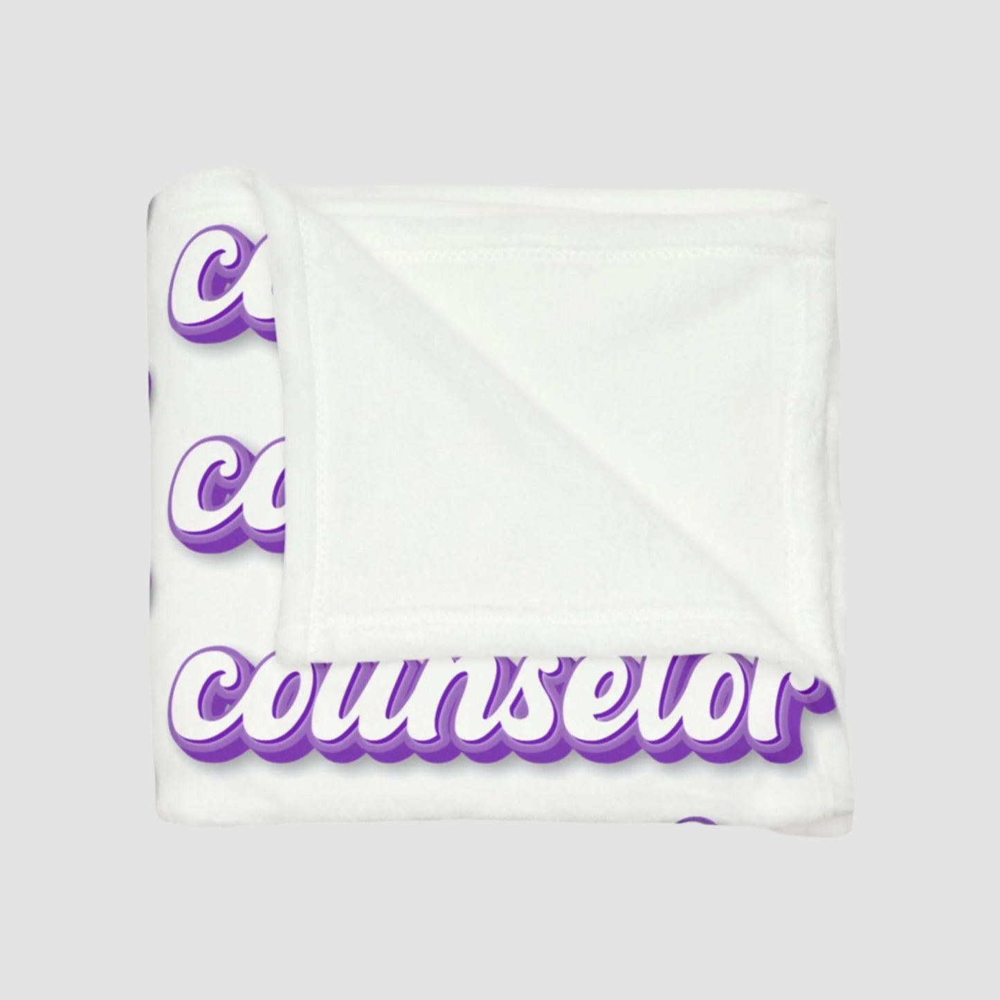 Purple Counselor Soft Polyester Blanket Printify