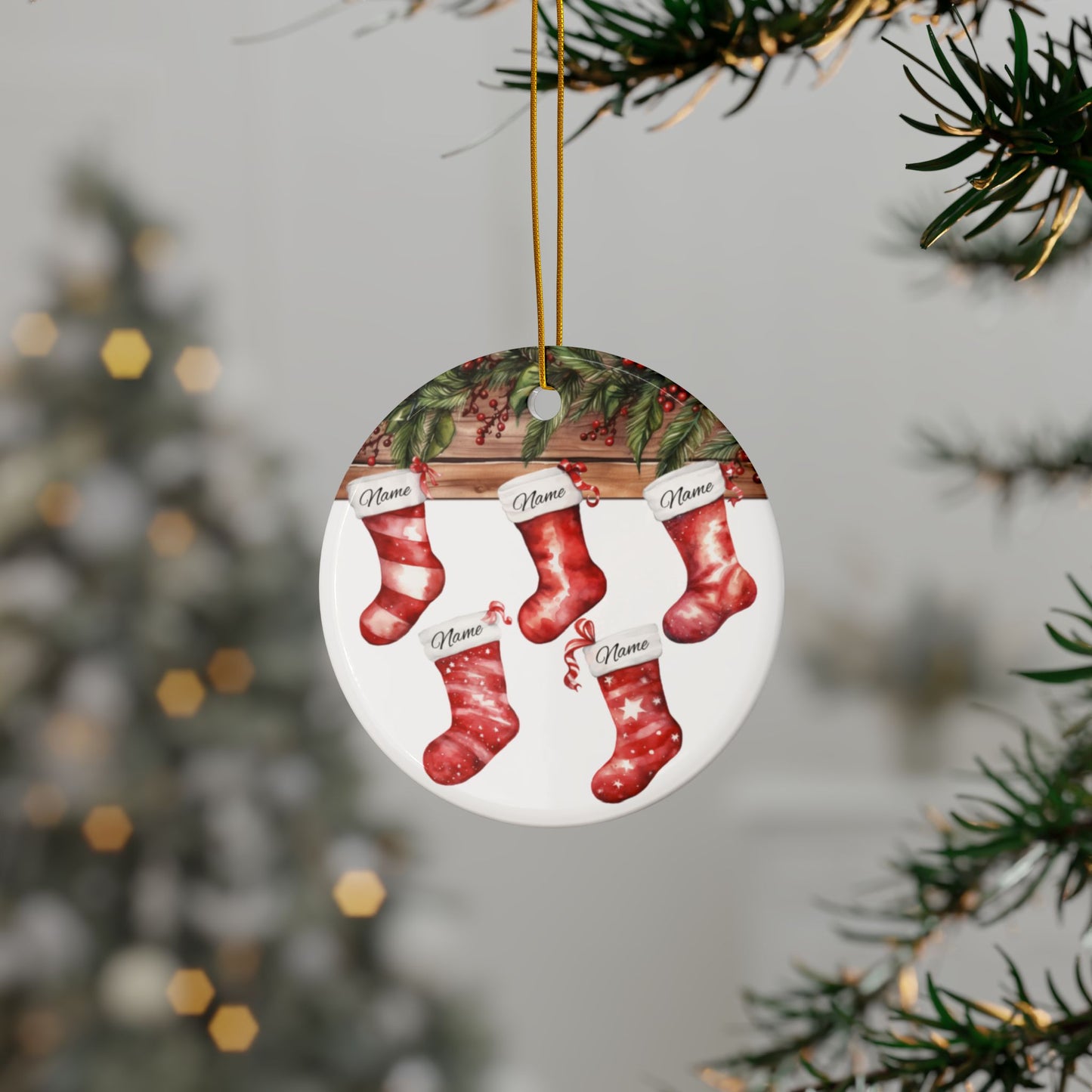 Personalized Ornament (5 Stockings)