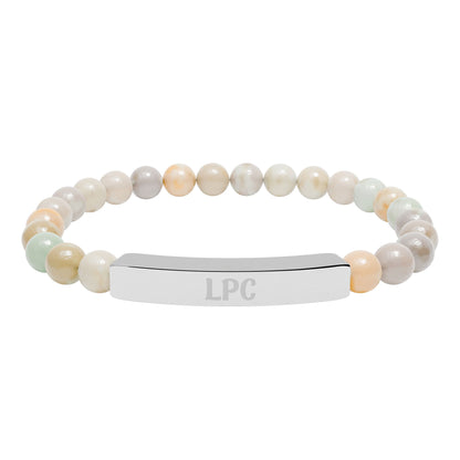 LPC Natural Stone Engraved Bar Bracelet